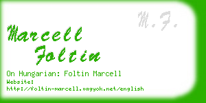 marcell foltin business card